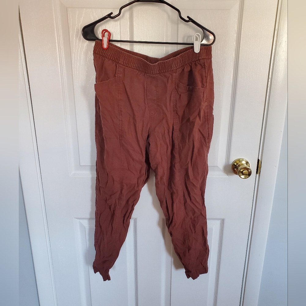 Old Navy Red Linen Pants